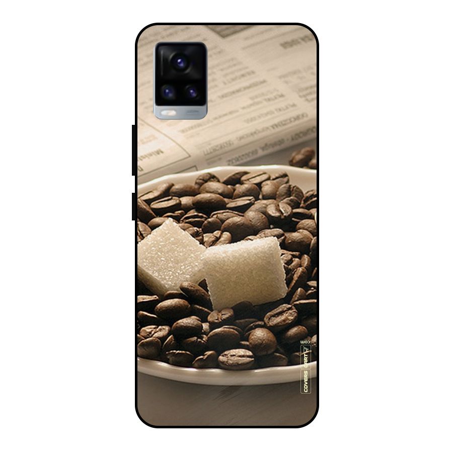 Coffee And Sugar Cubes Metal Back Case for Vivo V20 2021