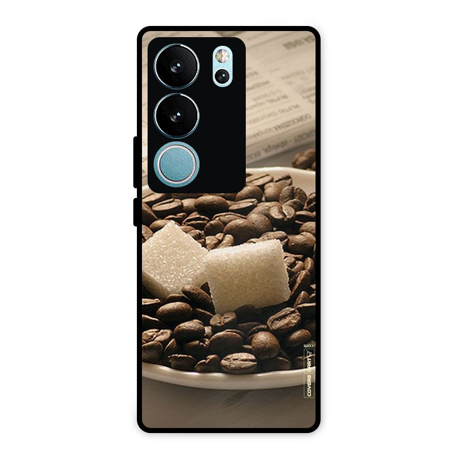 Coffee And Sugar Cubes Metal Back Case for Vivo V29