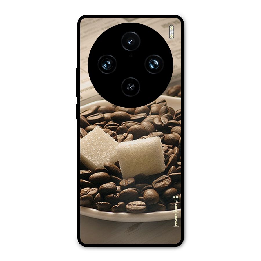 Coffee And Sugar Cubes Metal Back Case for Vivo X100 Pro