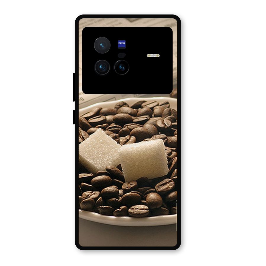 Coffee And Sugar Cubes Metal Back Case for Vivo X80