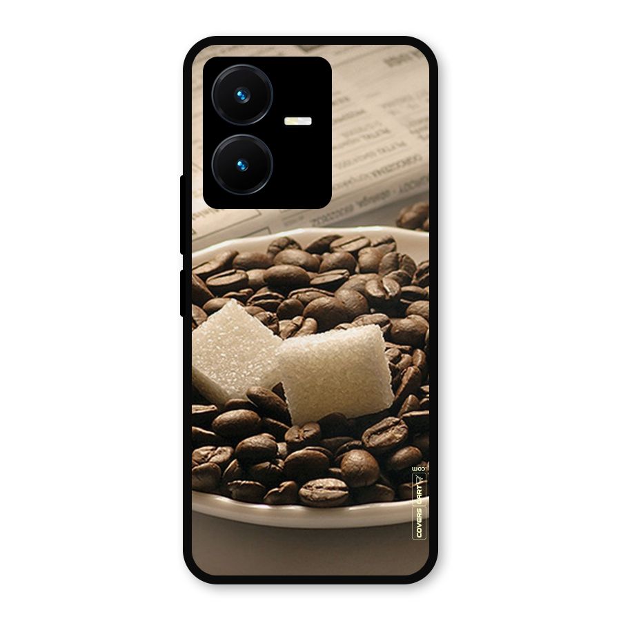 Coffee And Sugar Cubes Metal Back Case for Vivo Y22