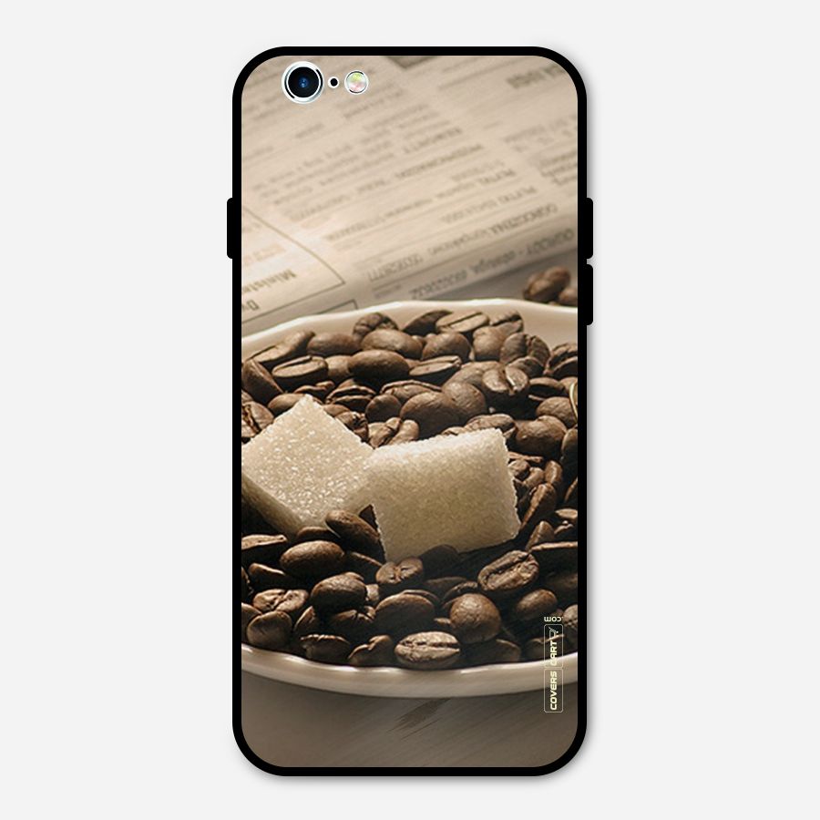 Coffee And Sugar Cubes Metal Back Case for iPhone 6 6s