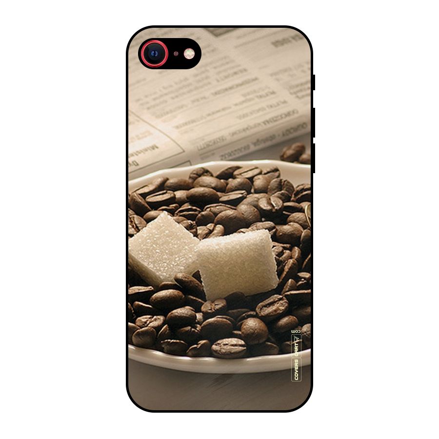 Coffee And Sugar Cubes Metal Back Case for iPhone SE 2022
