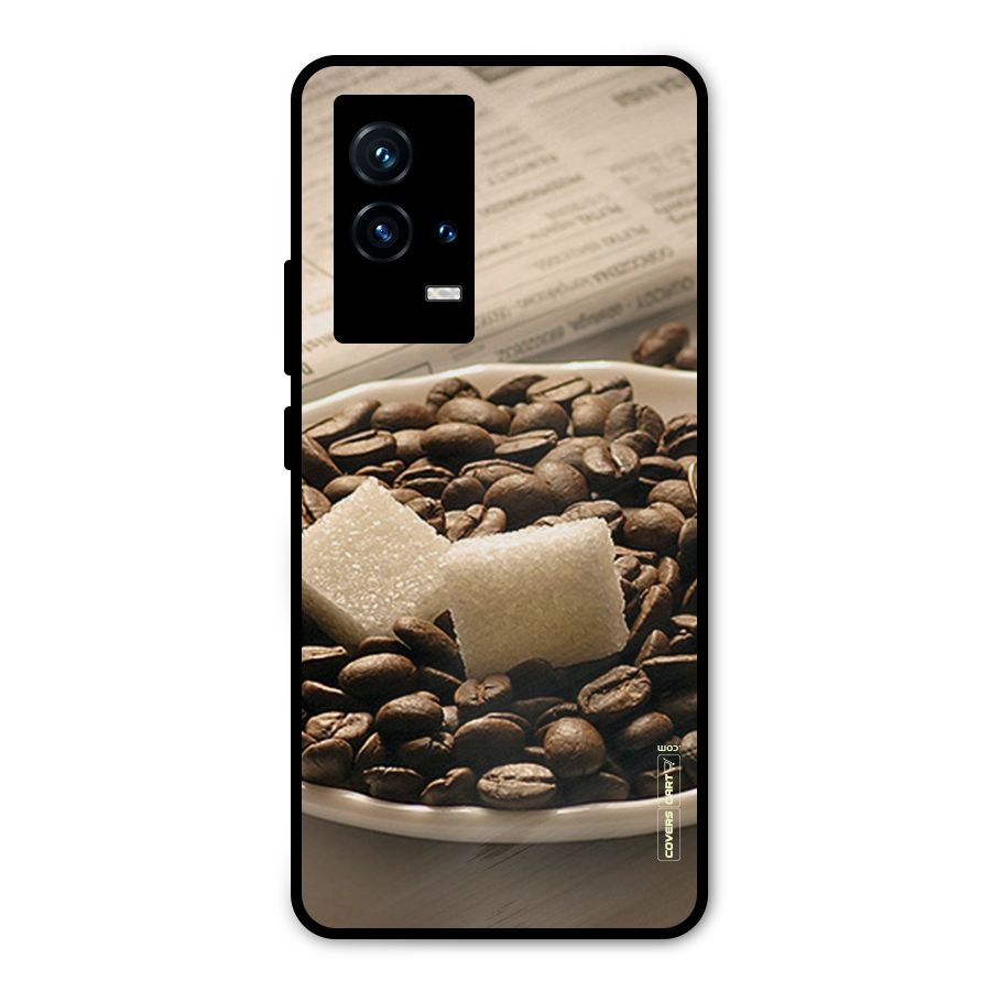Coffee And Sugar Cubes Metal Back Case for iQOO 9 5G