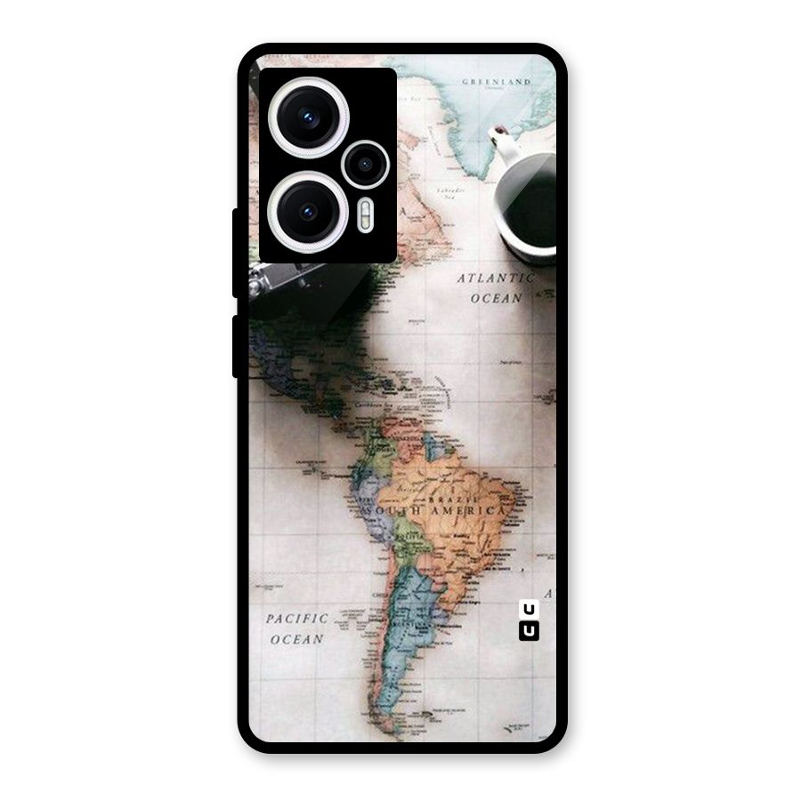 Coffee And Travel Glass Back Case for Poco F5