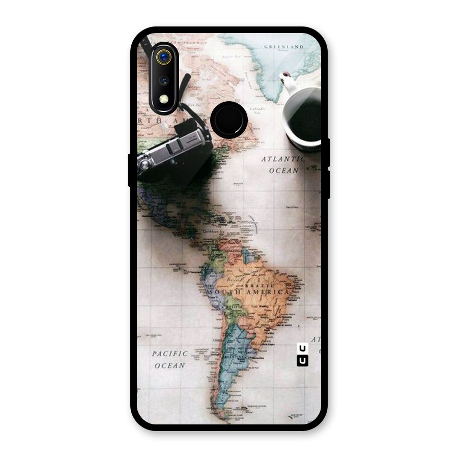 Coffee And Travel Glass Back Case for Realme 3i