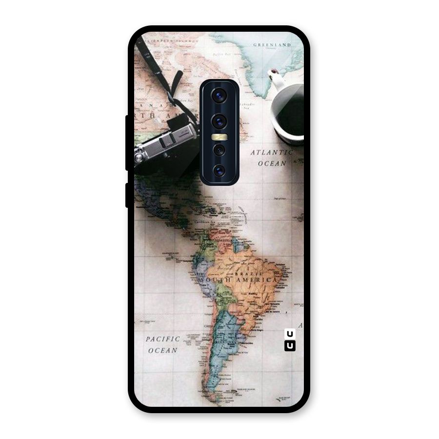 Coffee And Travel Glass Back Case for Vivo V17 Pro