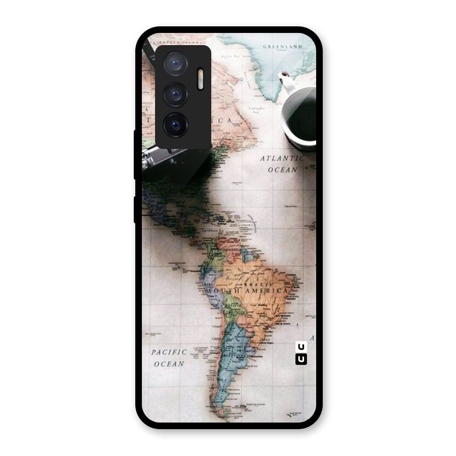 Coffee And Travel Glass Back Case for Vivo V23e