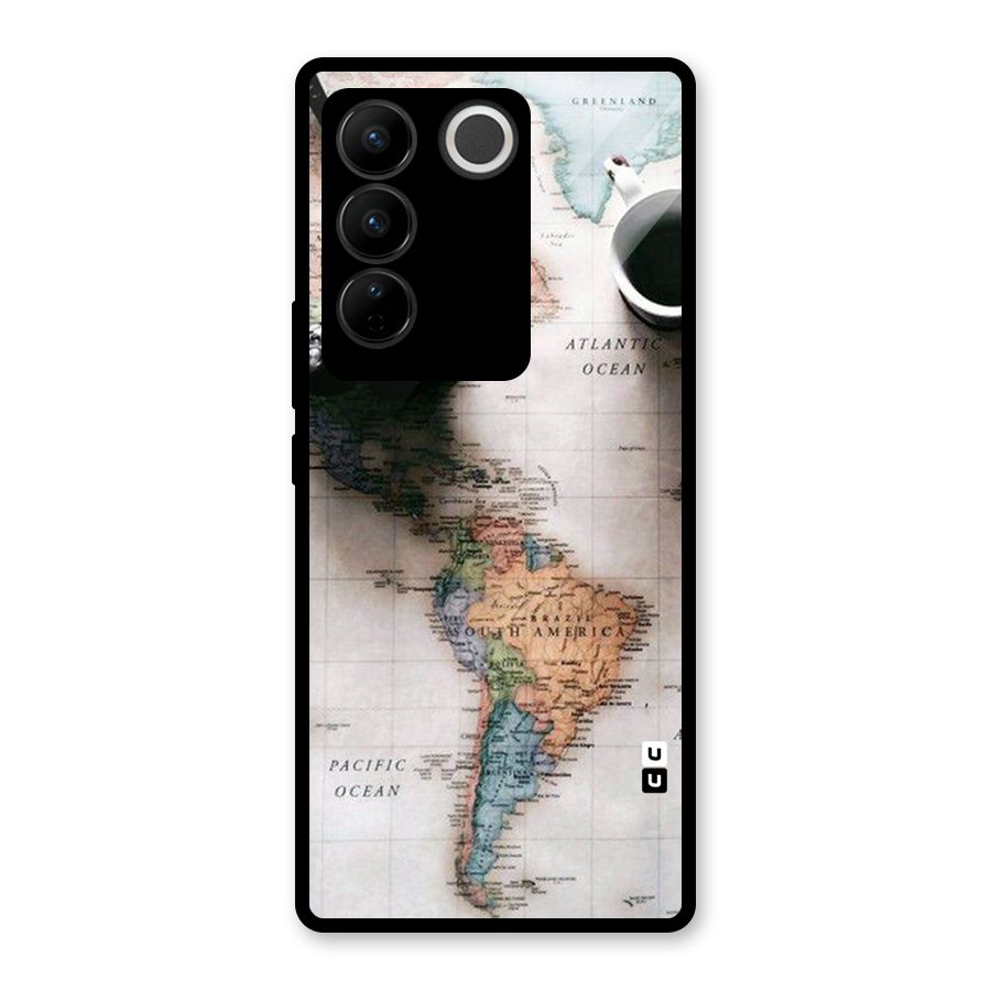 Coffee And Travel Glass Back Case for Vivo V27
