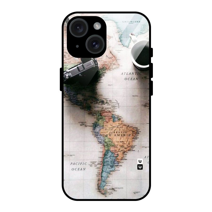 Coffee And Travel Glass Back Case for iPhone 15