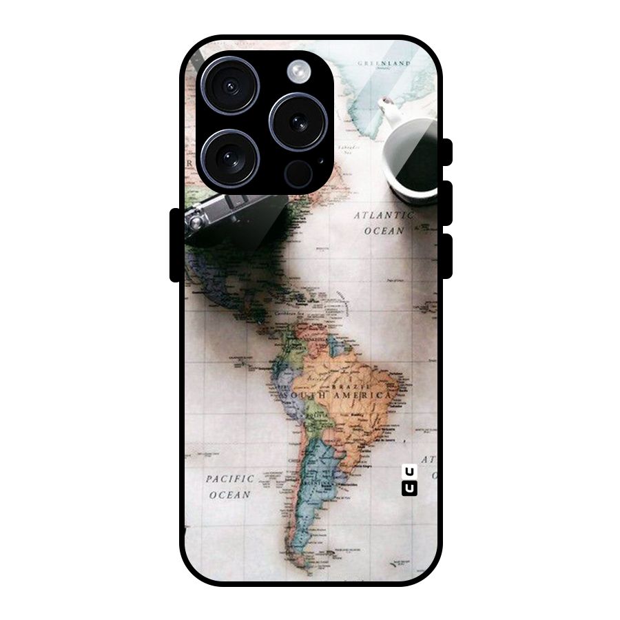 Coffee And Travel Glass Back Case for iPhone 15 Pro