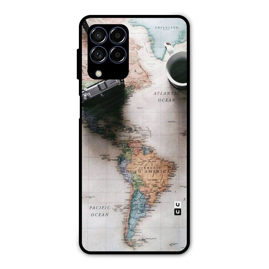 Coffee And Travel Metal Back Case for Galaxy M53 5G