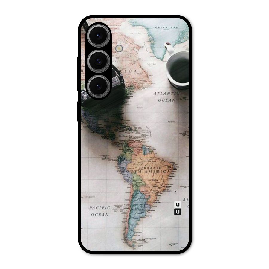 Coffee And Travel Metal Back Case for Galaxy S24 FE