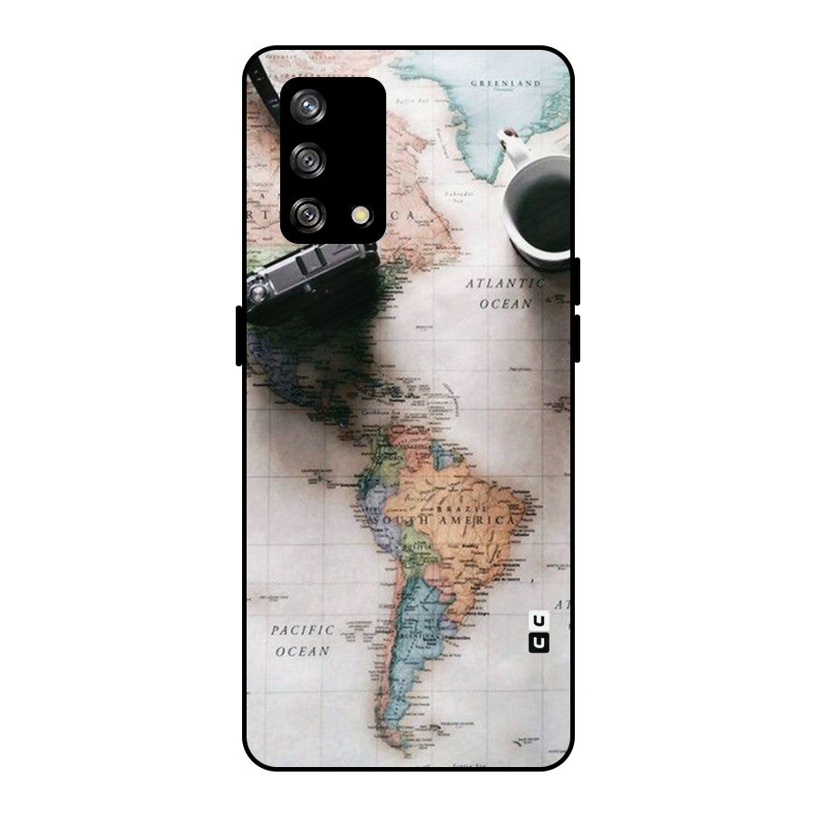 Coffee And Travel Metal Back Case for Oppo F19