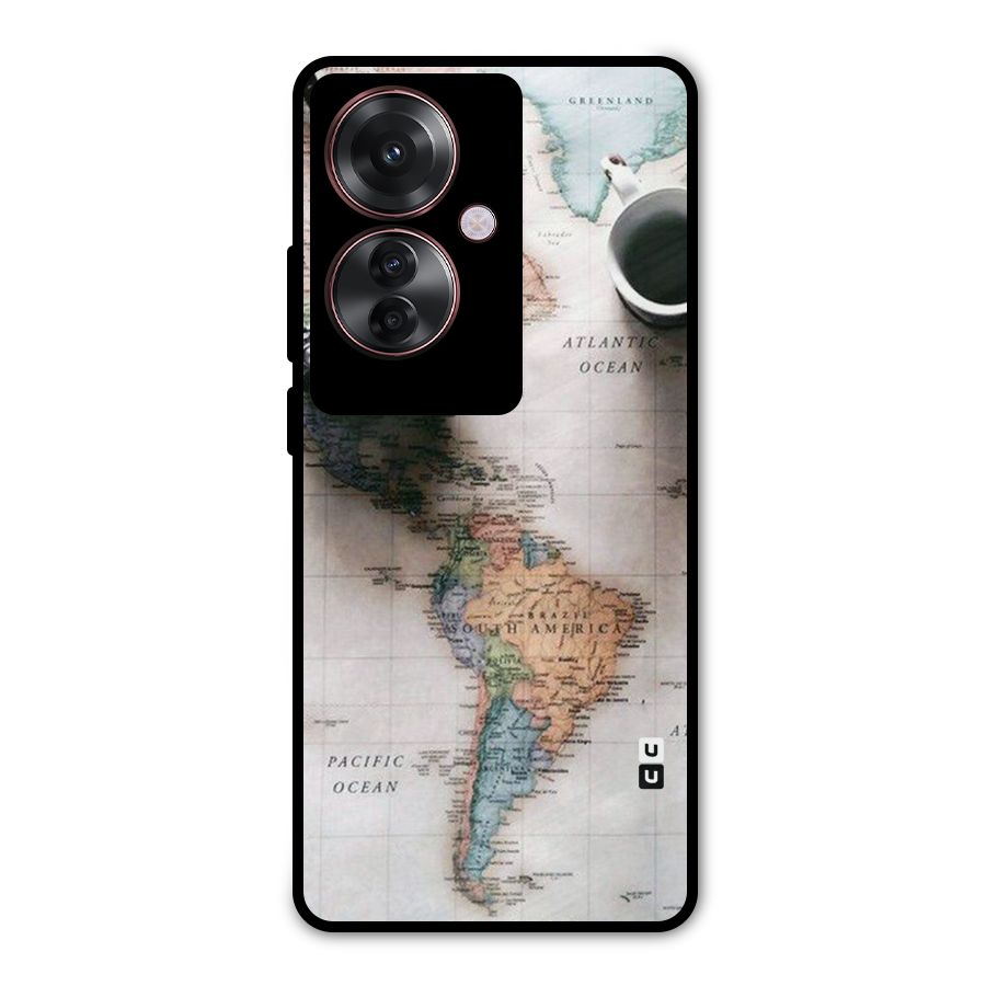 Coffee And Travel Metal Back Case for Oppo F25 Pro