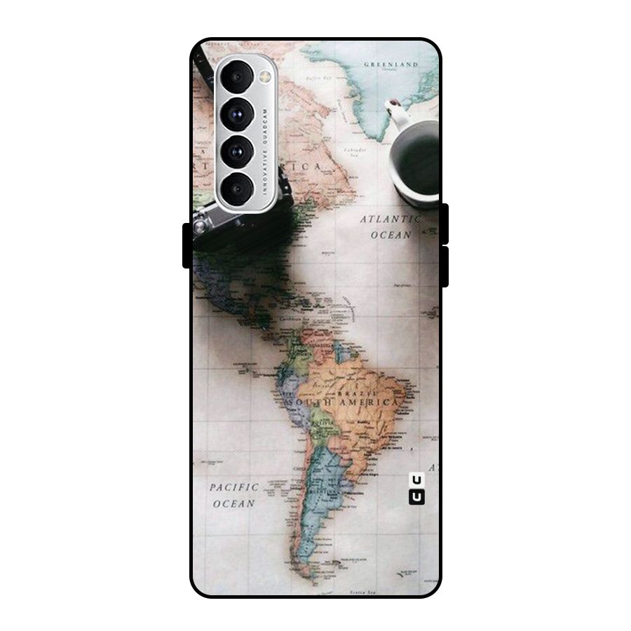 Coffee And Travel Metal Back Case for Oppo Reno4 Pro