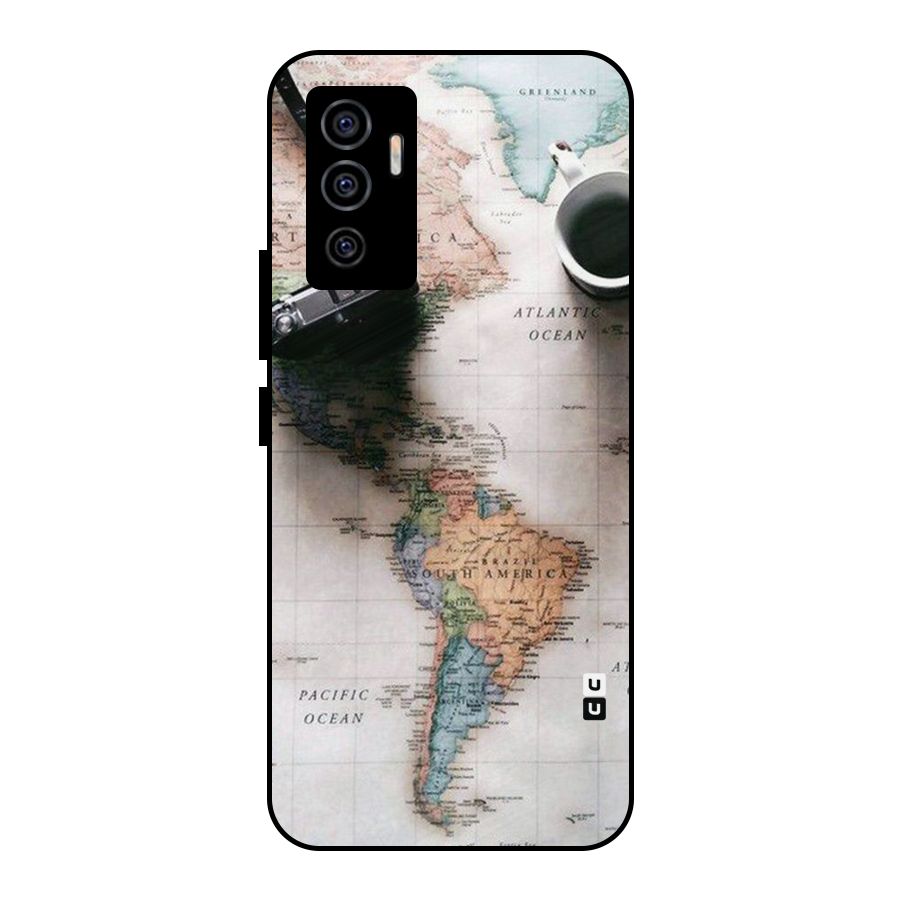 Coffee And Travel Metal Back Case for Vivo V23e