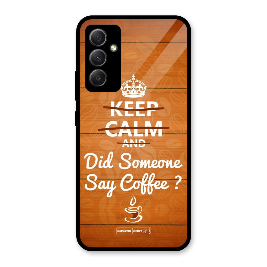 Coffee Ardour Glass Back Case for Galaxy A34