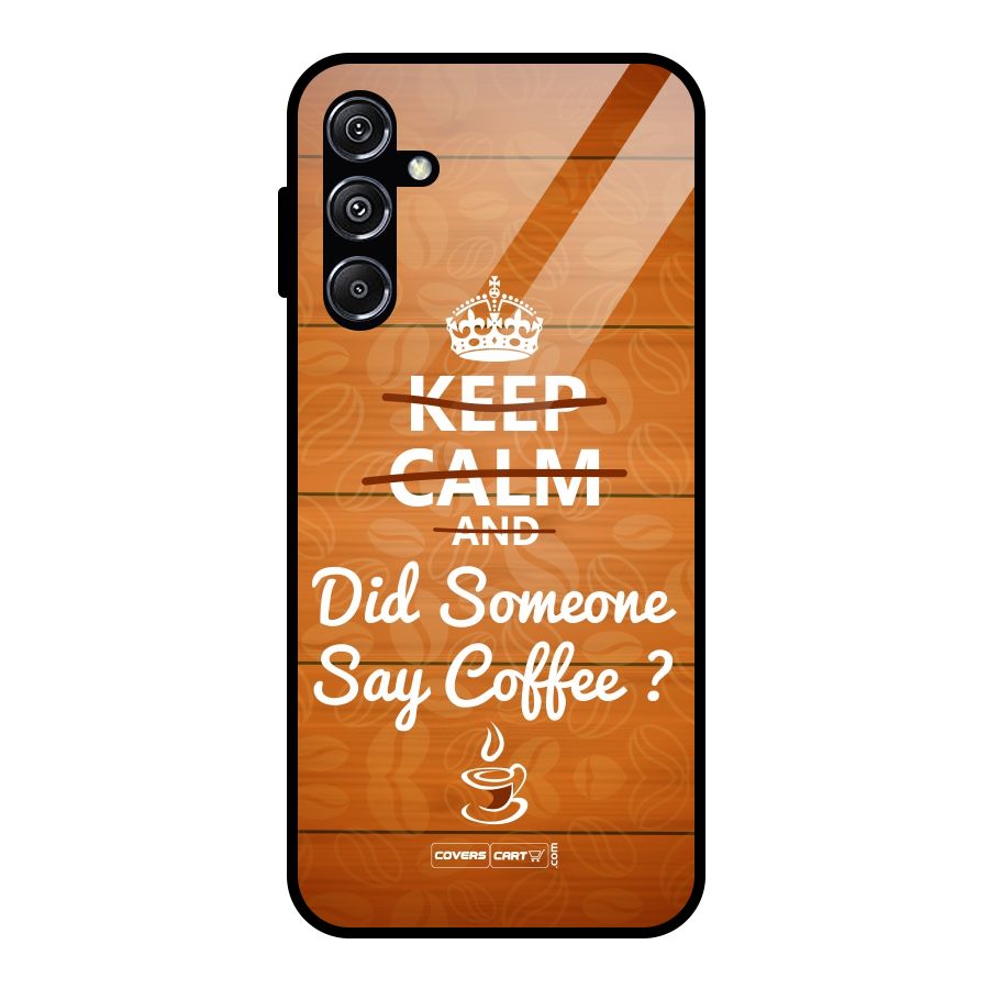 Coffee Ardour Glass Back Case for Galaxy M34 5G