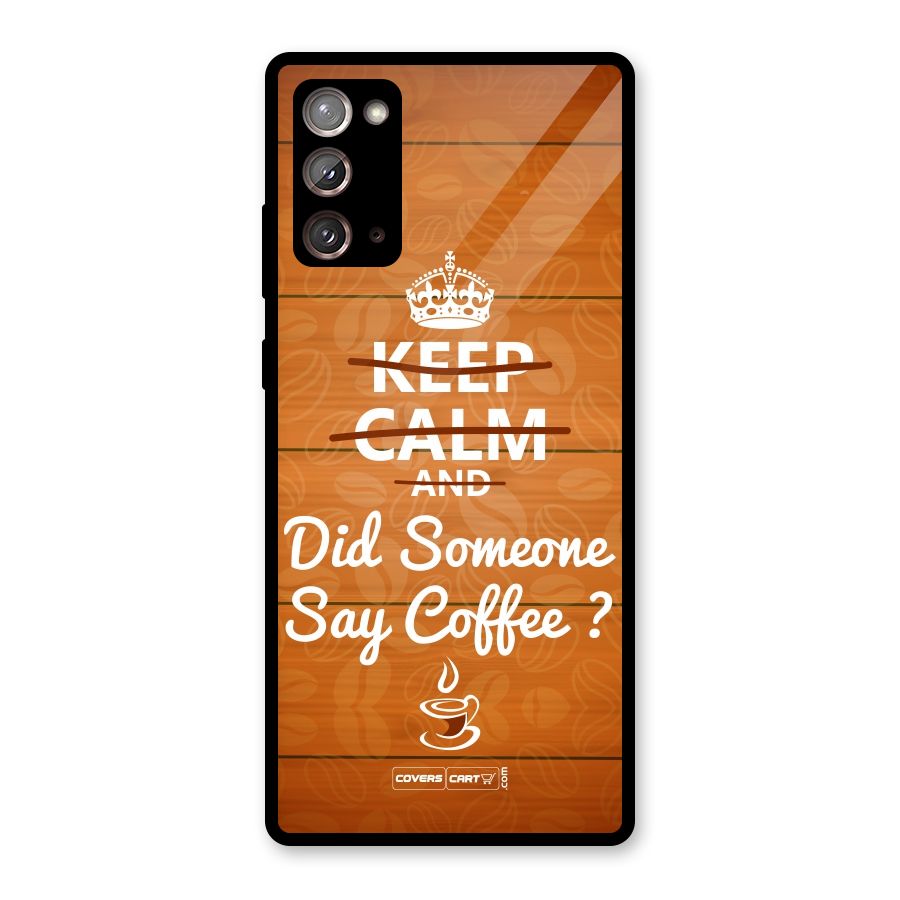 Coffee Ardour Glass Back Case for Galaxy Note 20