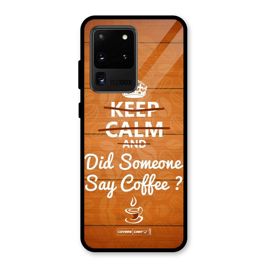 Coffee Ardour Glass Back Case for Galaxy S20 Ultra