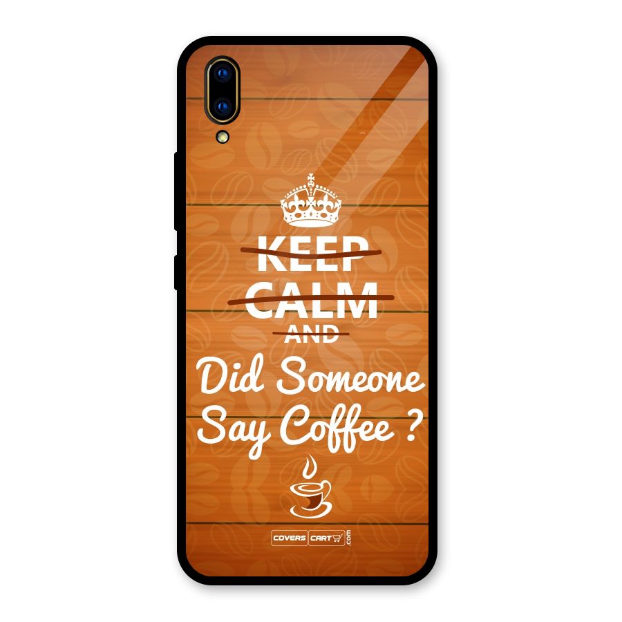 Coffee Ardour Glass Back Case for Vivo V11 Pro