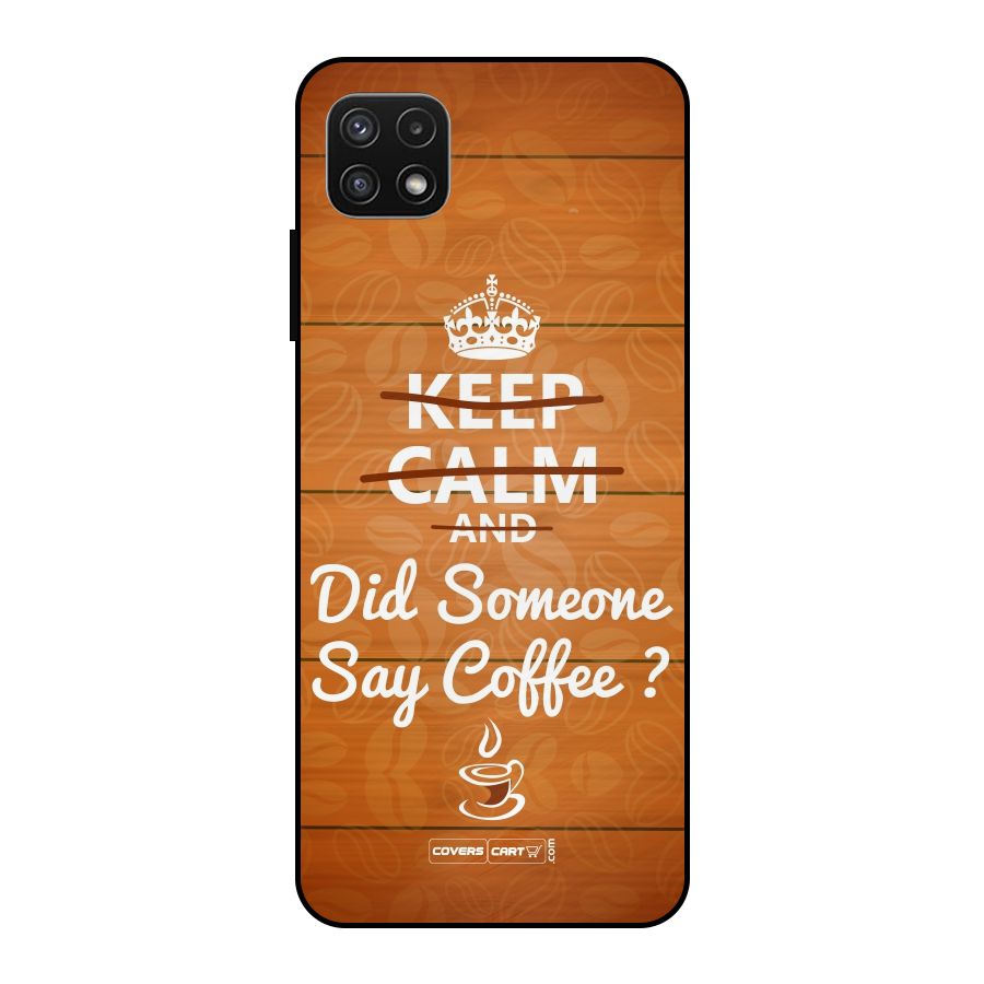 Coffee Ardour Metal Back Case for Galaxy A22 5G