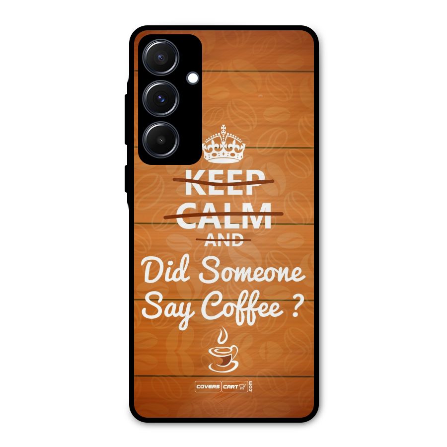 Coffee Ardour Metal Back Case for Galaxy A55