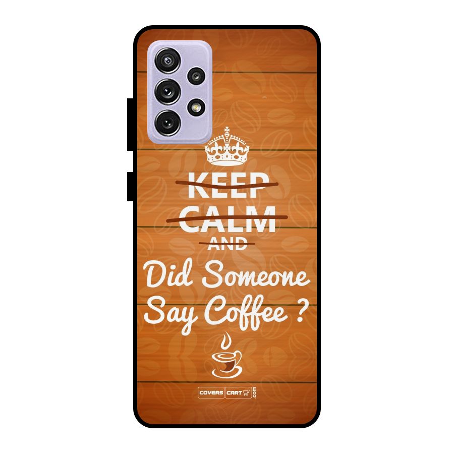 Coffee Ardour Metal Back Case for Galaxy A72