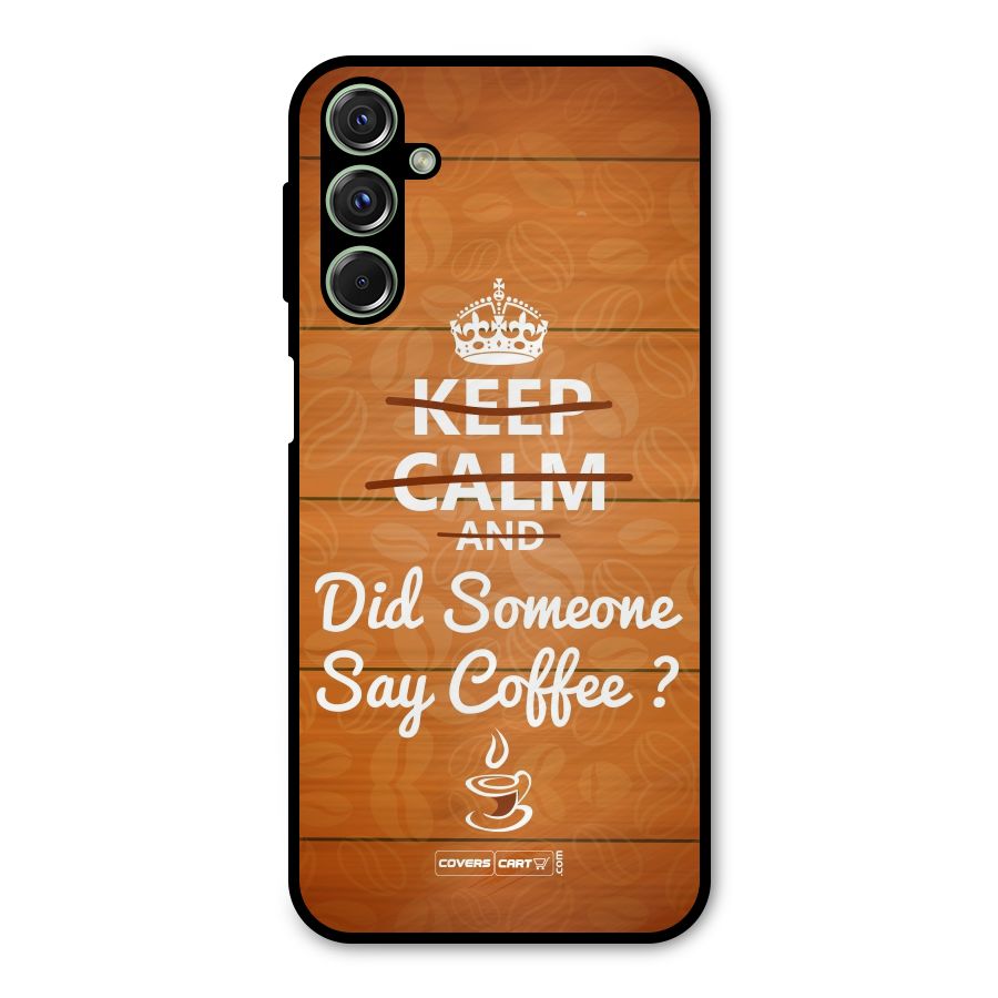 Coffee Ardour Metal Back Case for Galaxy F34