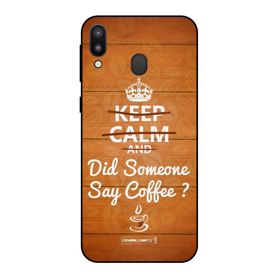 Coffee Ardour Metal Back Case for Galaxy M20