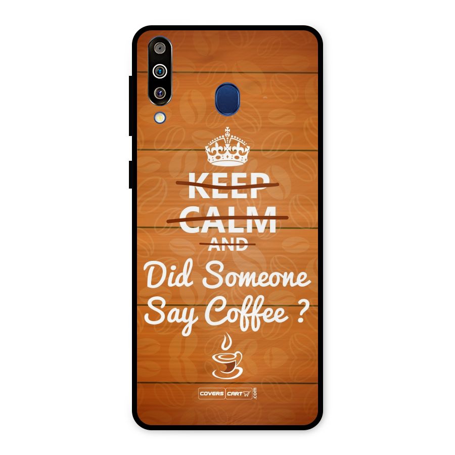 Coffee Ardour Metal Back Case for Galaxy M30