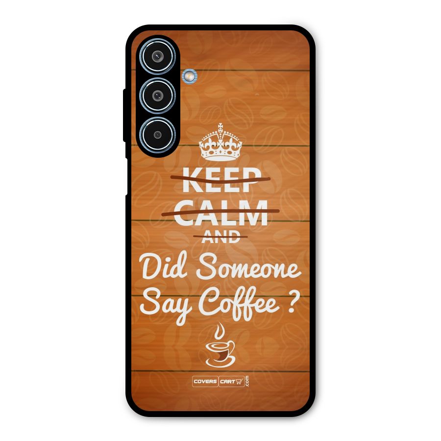 Coffee Ardour Metal Back Case for Galaxy M35
