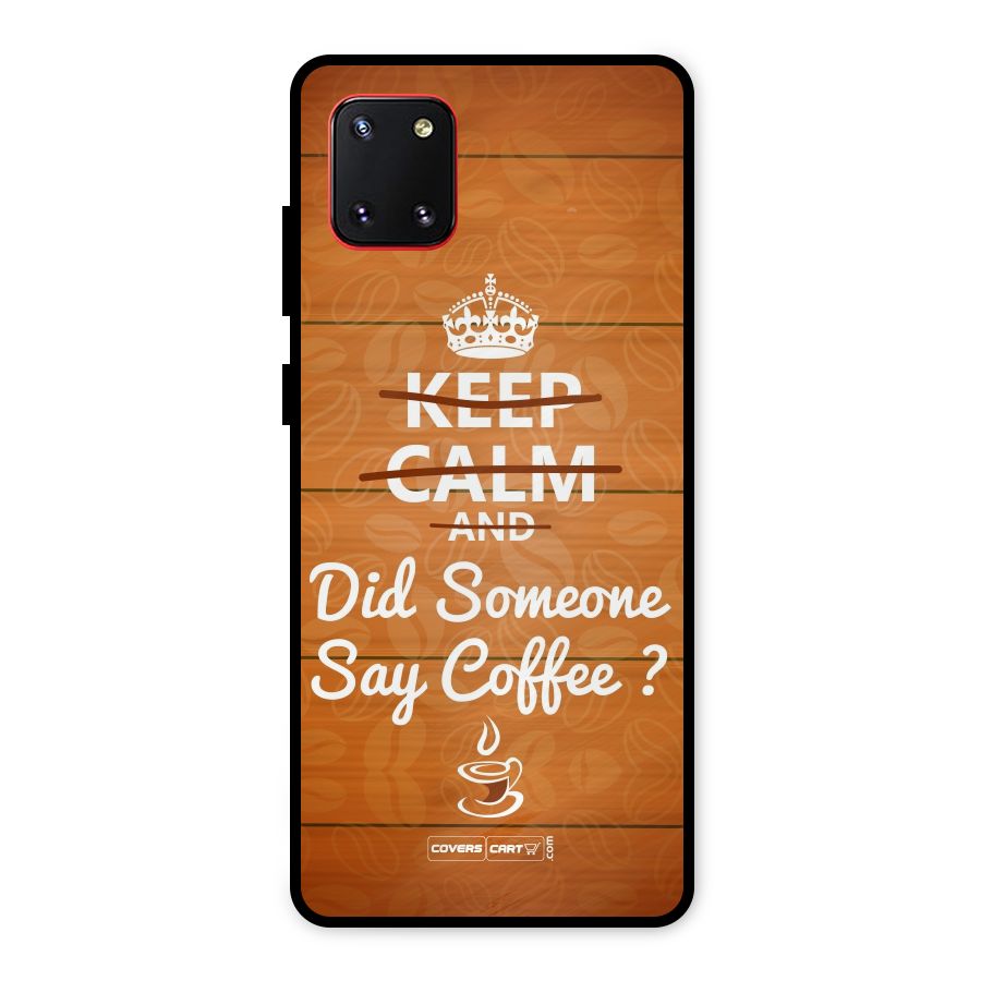 Coffee Ardour Metal Back Case for Galaxy Note 10 Lite