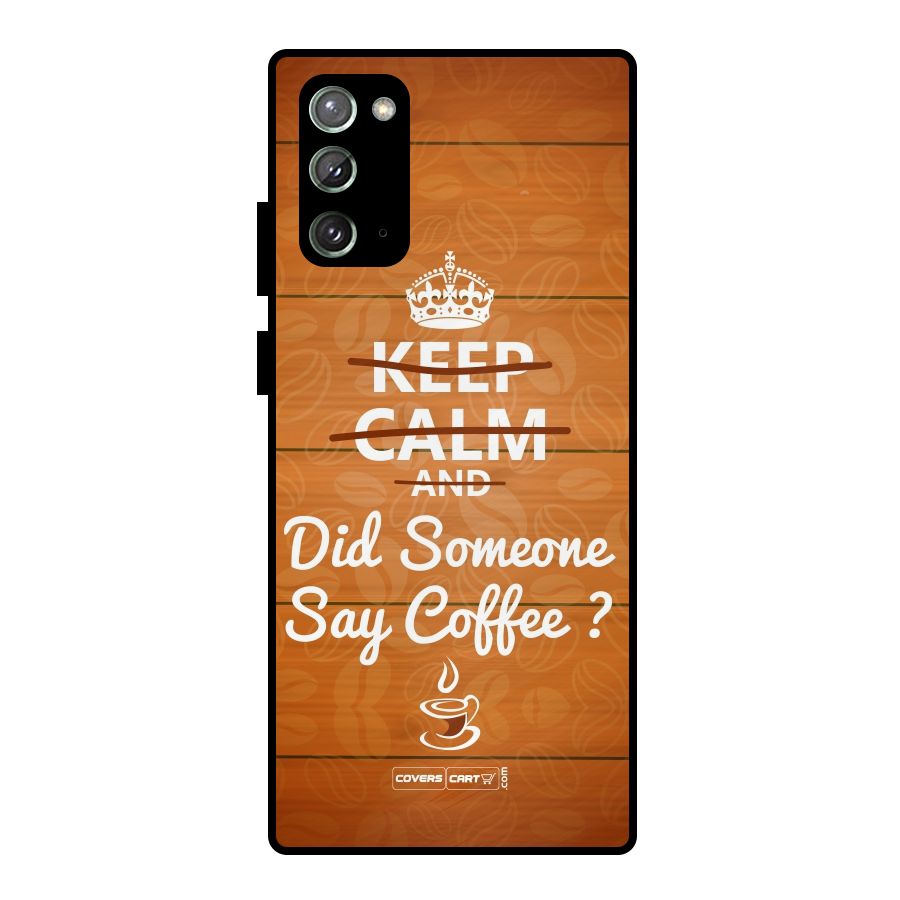 Coffee Ardour Metal Back Case for Galaxy Note 20