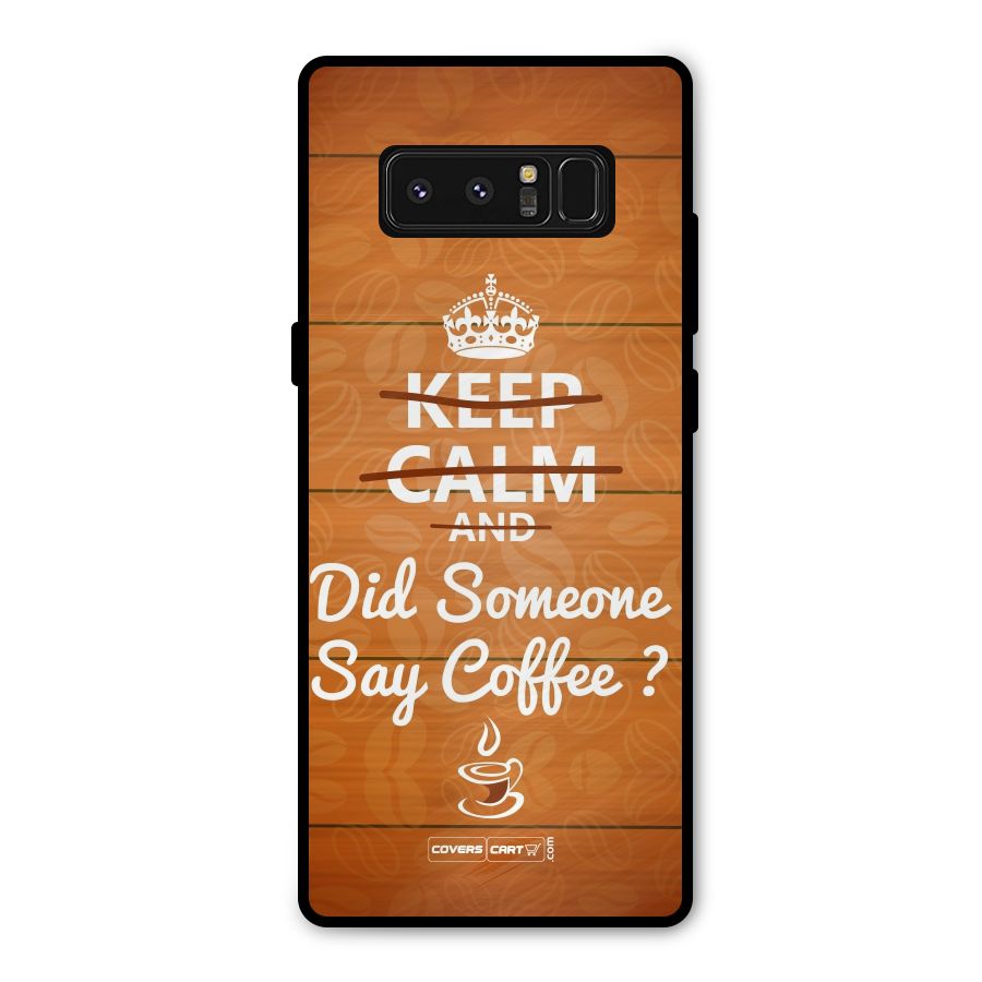 Coffee Ardour Metal Back Case for Galaxy Note 8