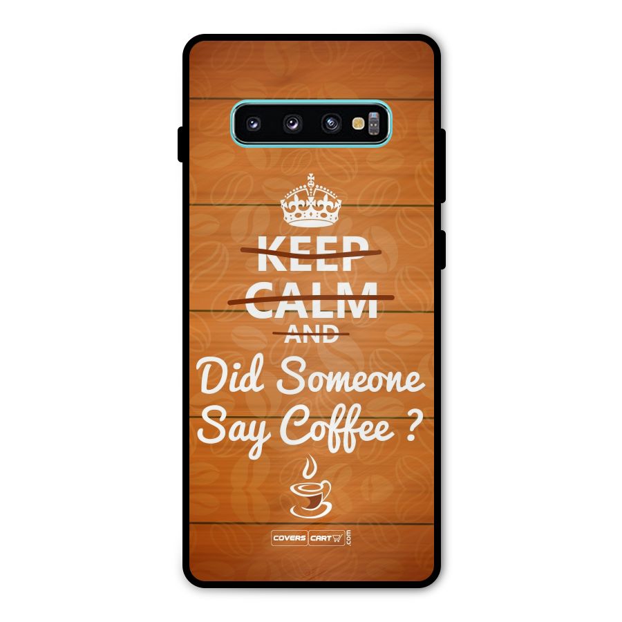 Coffee Ardour Metal Back Case for Galaxy S10 Plus