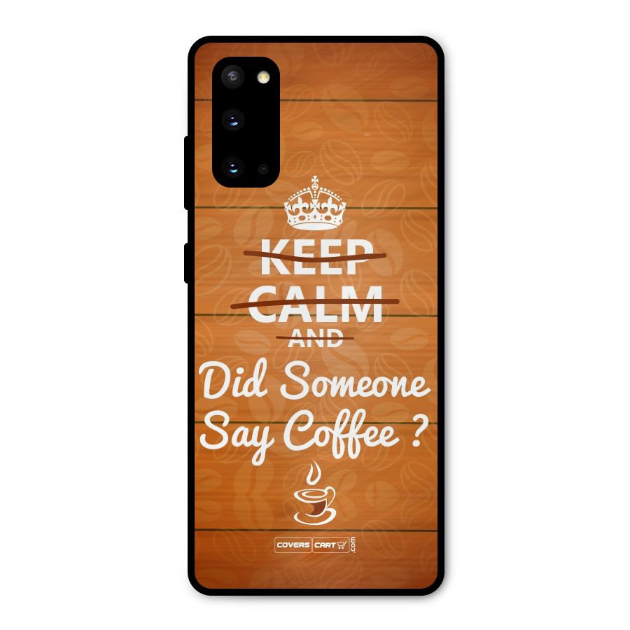 Coffee Ardour Metal Back Case for Galaxy S20