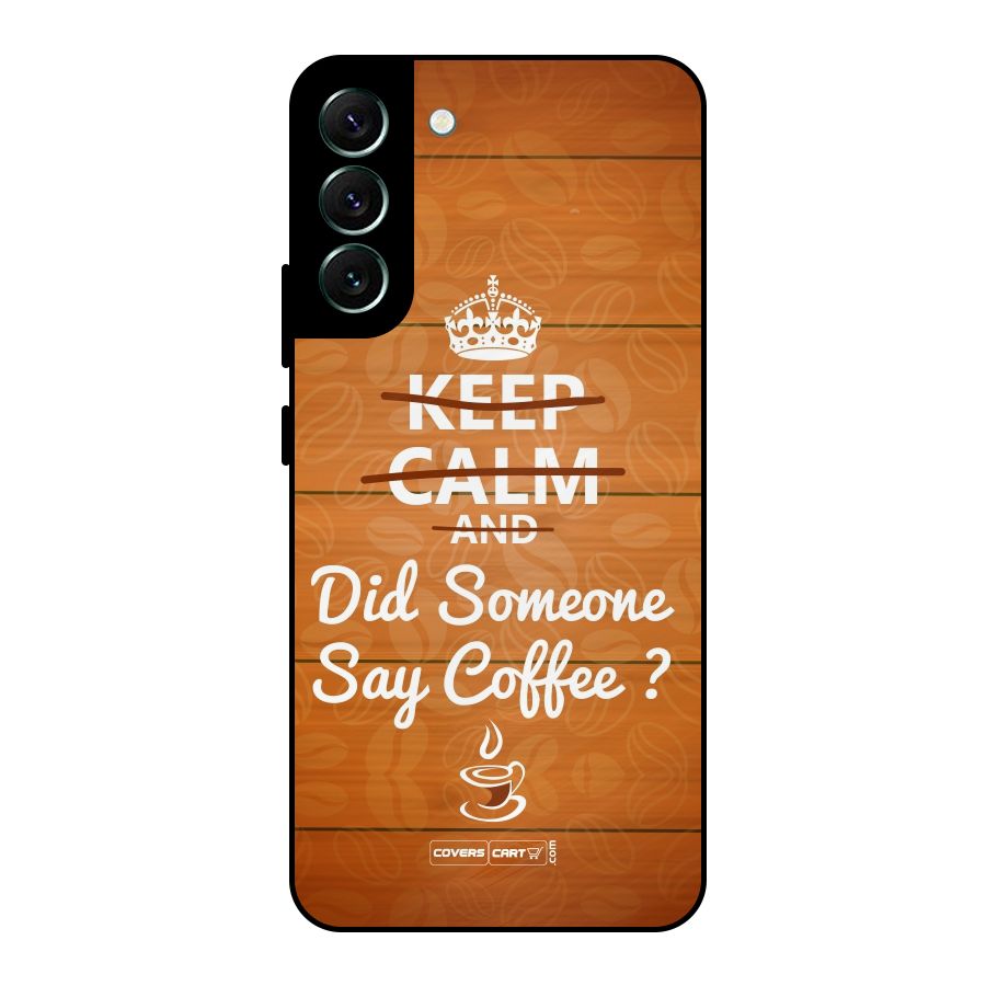 Coffee Ardour Metal Back Case for Galaxy S22 Plus 5G