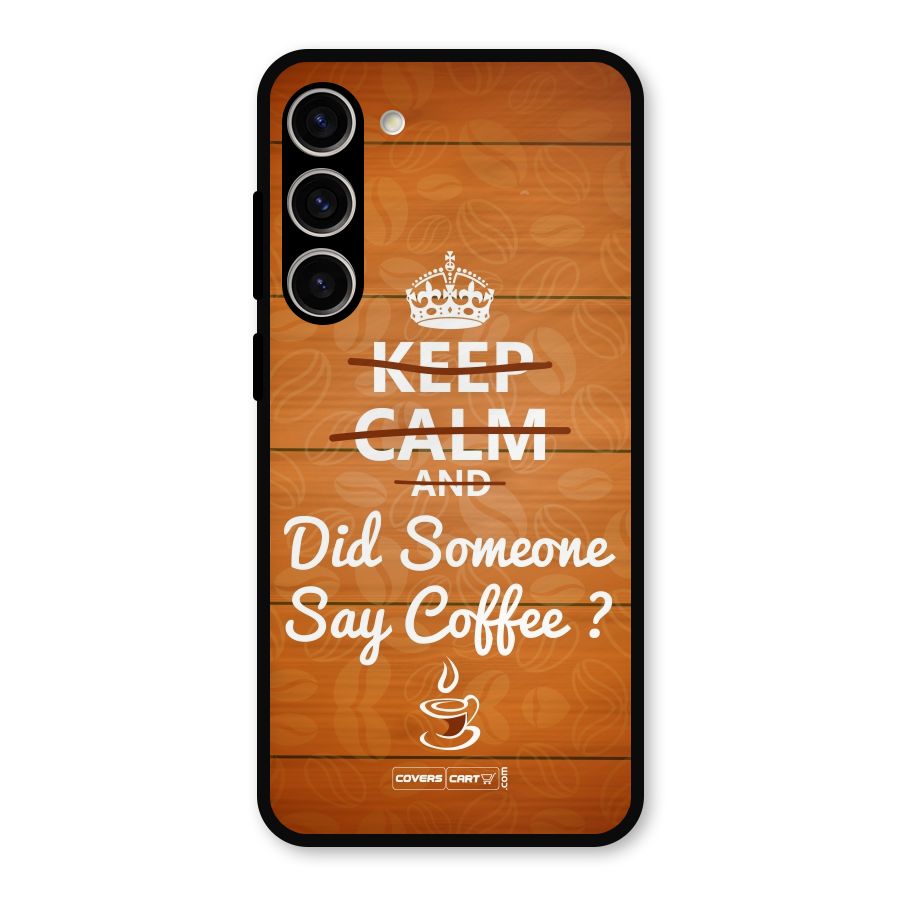 Coffee Ardour Metal Back Case for Galaxy S23 Plus