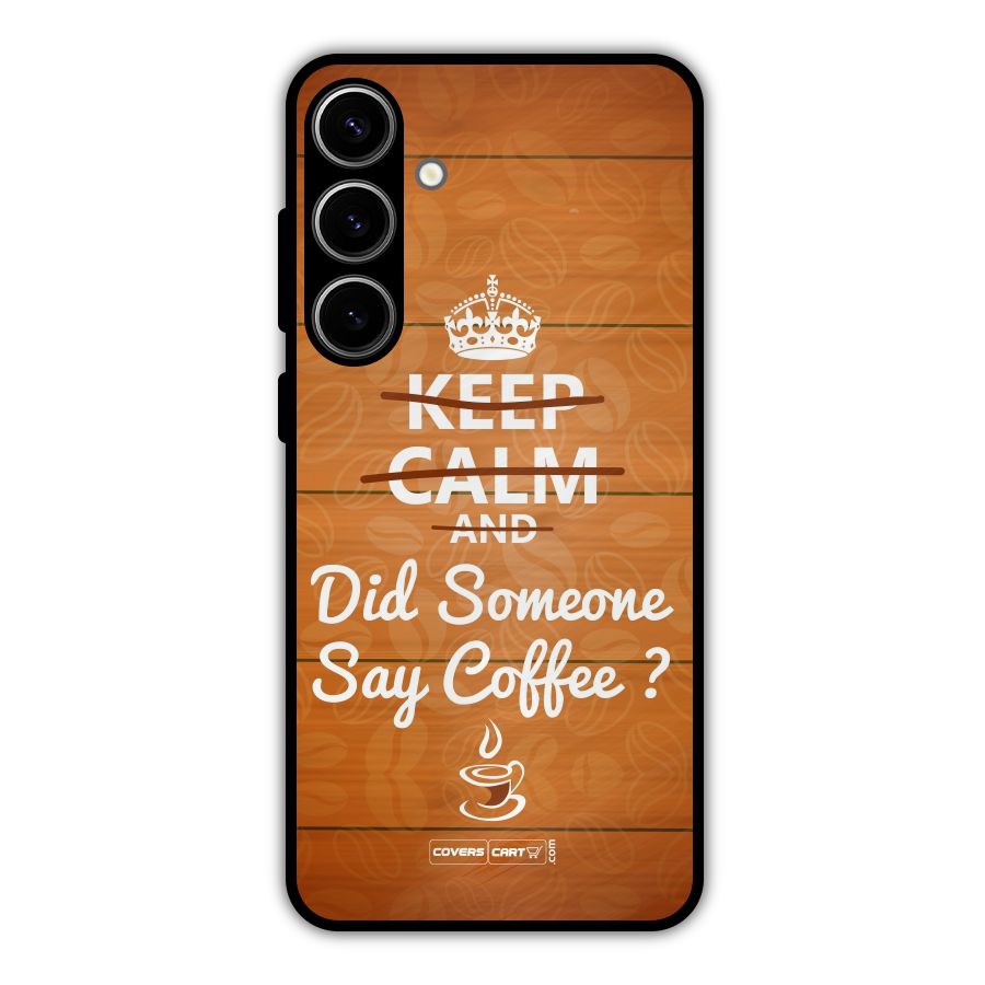 Coffee Ardour Metal Back Case for Galaxy S24 Plus