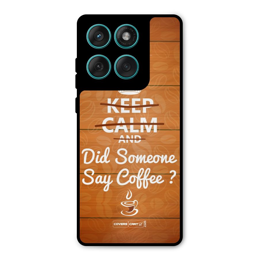 Coffee Ardour Metal Back Case for Motorola Edge 60 Fusion