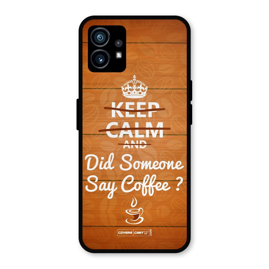 Coffee Ardour Metal Back Case for Nothing Phone 1