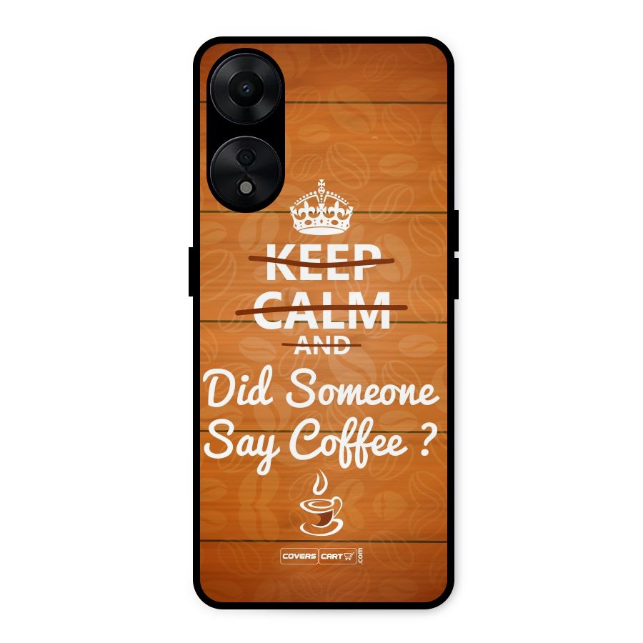 Coffee Ardour Metal Back Case for Oppo A78 5G