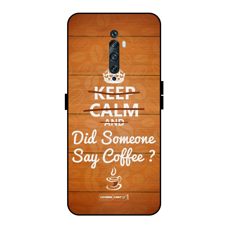 Coffee Ardour Metal Back Case for Oppo Reno2 F
