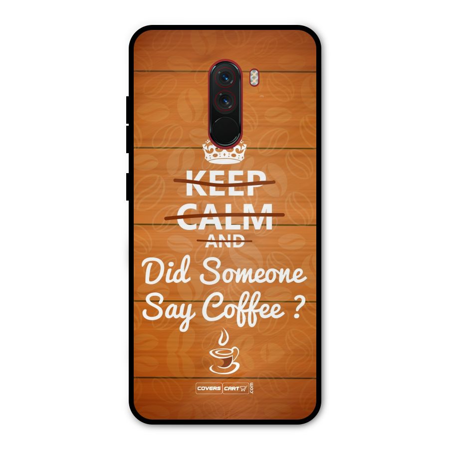 Coffee Ardour Metal Back Case for Poco F1