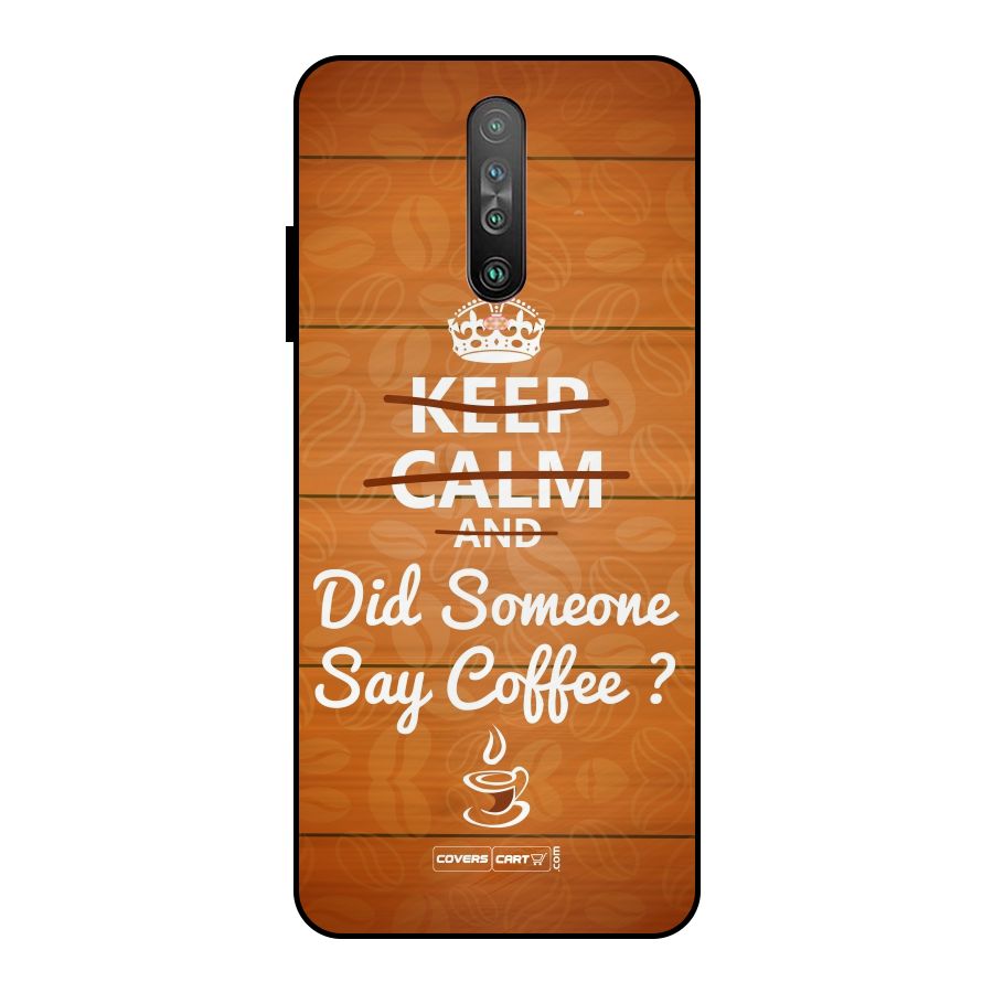 Coffee Ardour Metal Back Case for Poco X2