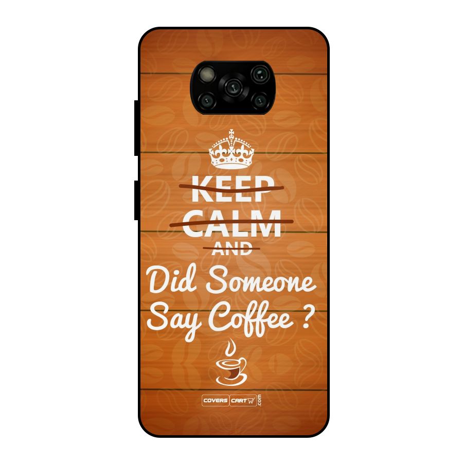 Coffee Ardour Metal Back Case for Poco X3