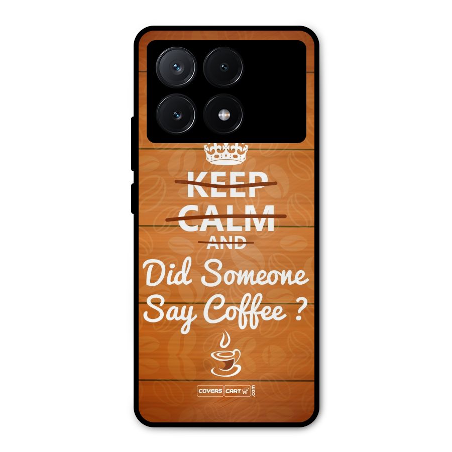 Coffee Ardour Metal Back Case for Poco X6 Pro