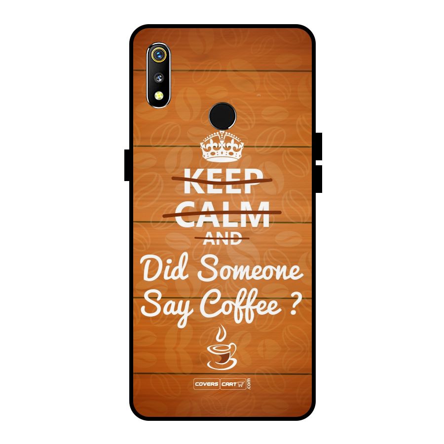 Coffee Ardour Metal Back Case for Realme 3i